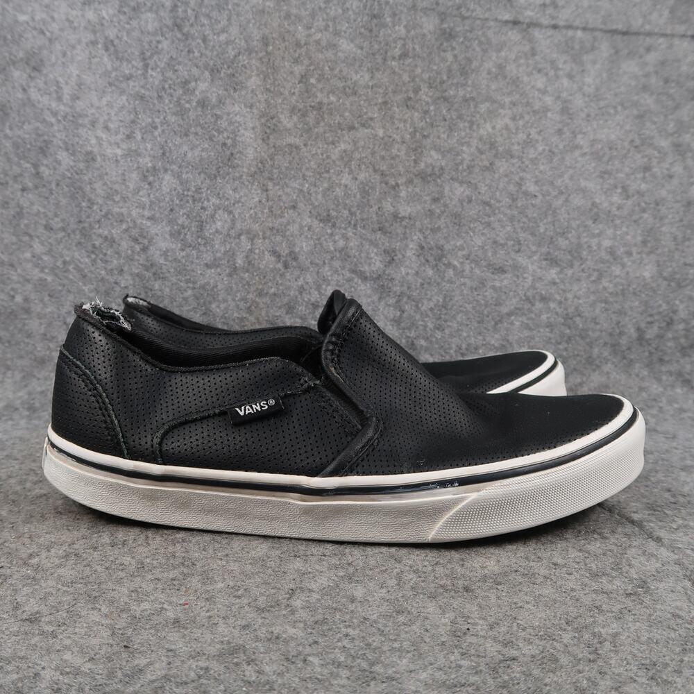 Vans Shoes Womens 8.5 Sneakers Asher Slip On Perforated Black Skate Casual